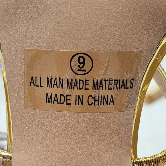 Fashion Nova Women’s Always Undefeated Wrap Up Heels Gold- 9 - Picture 9 of 10